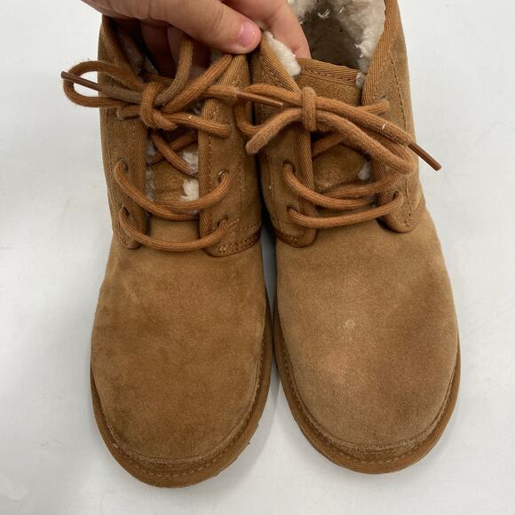 UGG Neumel lace up ankle boots in chestnut - Picture 5 of 9